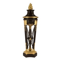 Paar französische Brillant-Parfüms aus Bronze und Goldbronze aus der Zeit des Ersten Kaiserreichs des 19. Jahrhunderts