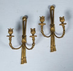 Pair of French 19th Century Gilt Ormolu Sconces