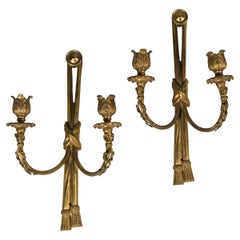Pair of French 19th Century Gilt Ormolu Sconces