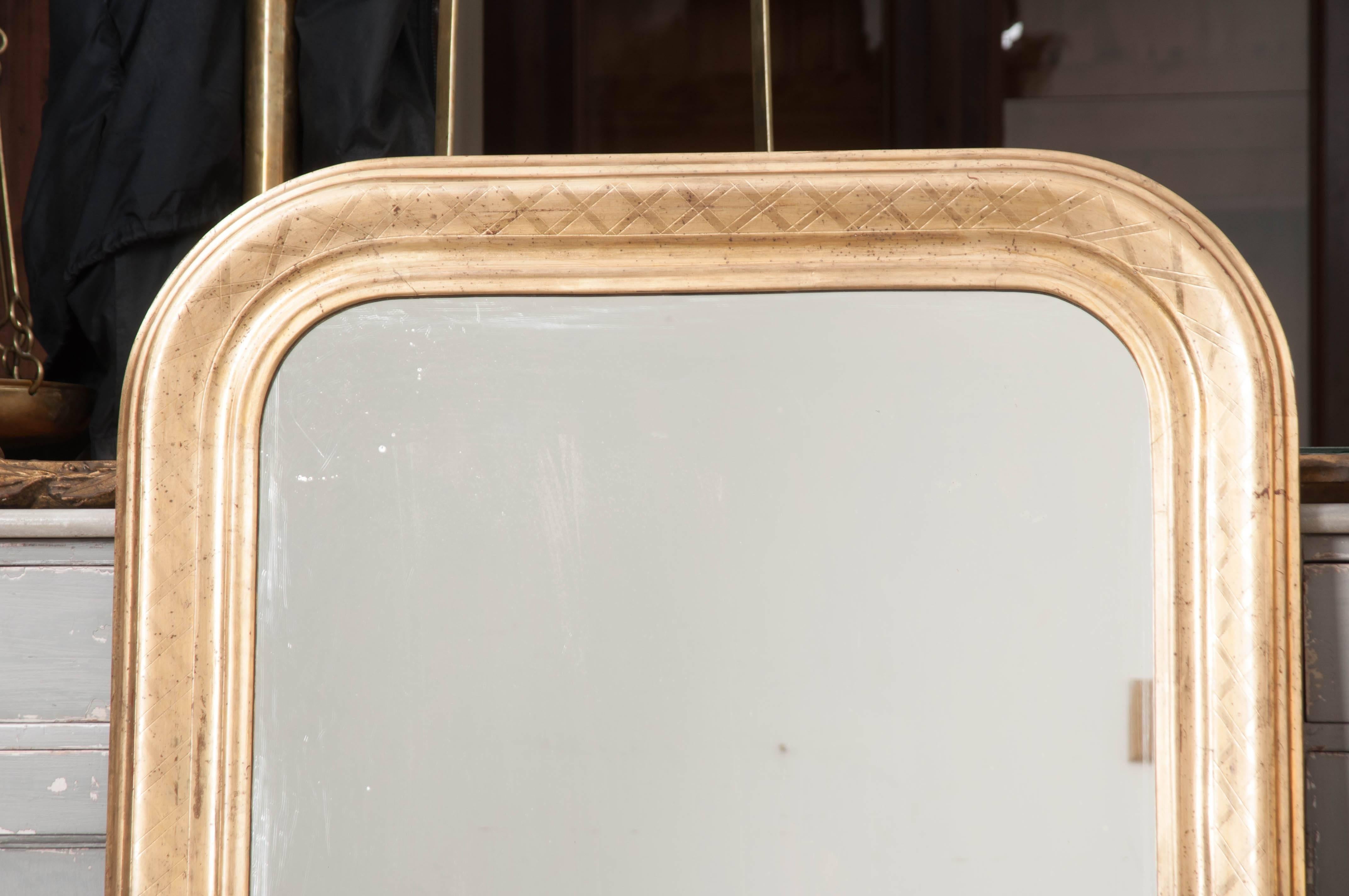 Pair of French 19th Century Gold Gilt Louis Philippe Mirrors In Good Condition In Baton Rouge, LA