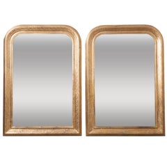 Pair of French 19th Century Gold Gilt Louis Philippe Mirrors