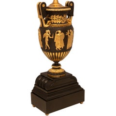 Pair Of French 19th Century Grand Tour Period Bronze And Marble Lamps