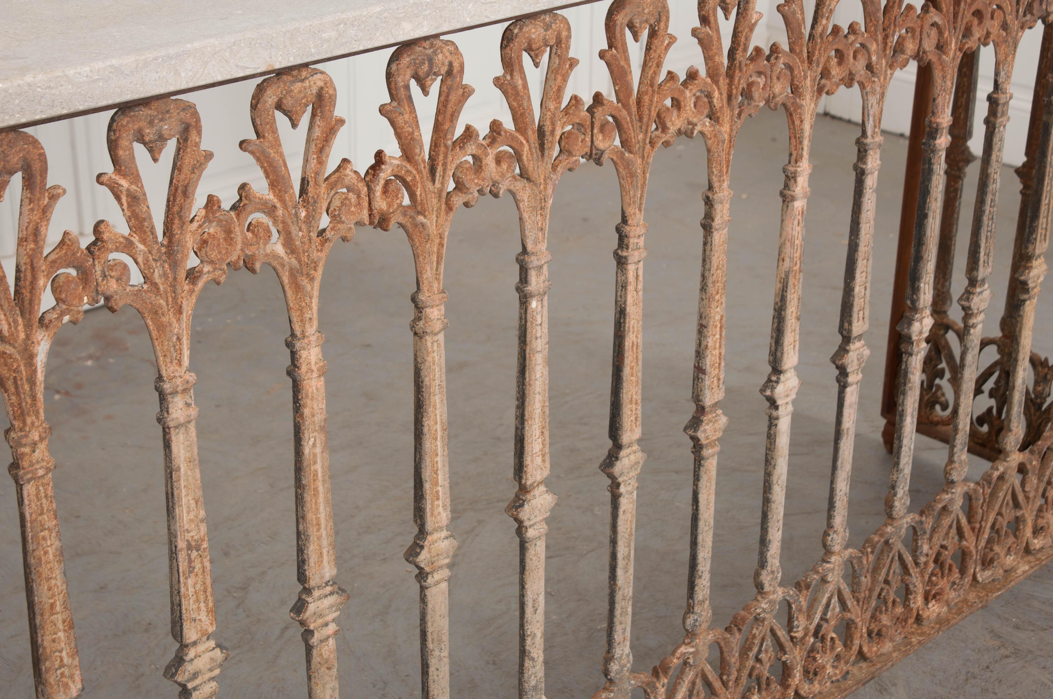 Pair of French 19th Century Iron Consoles 7