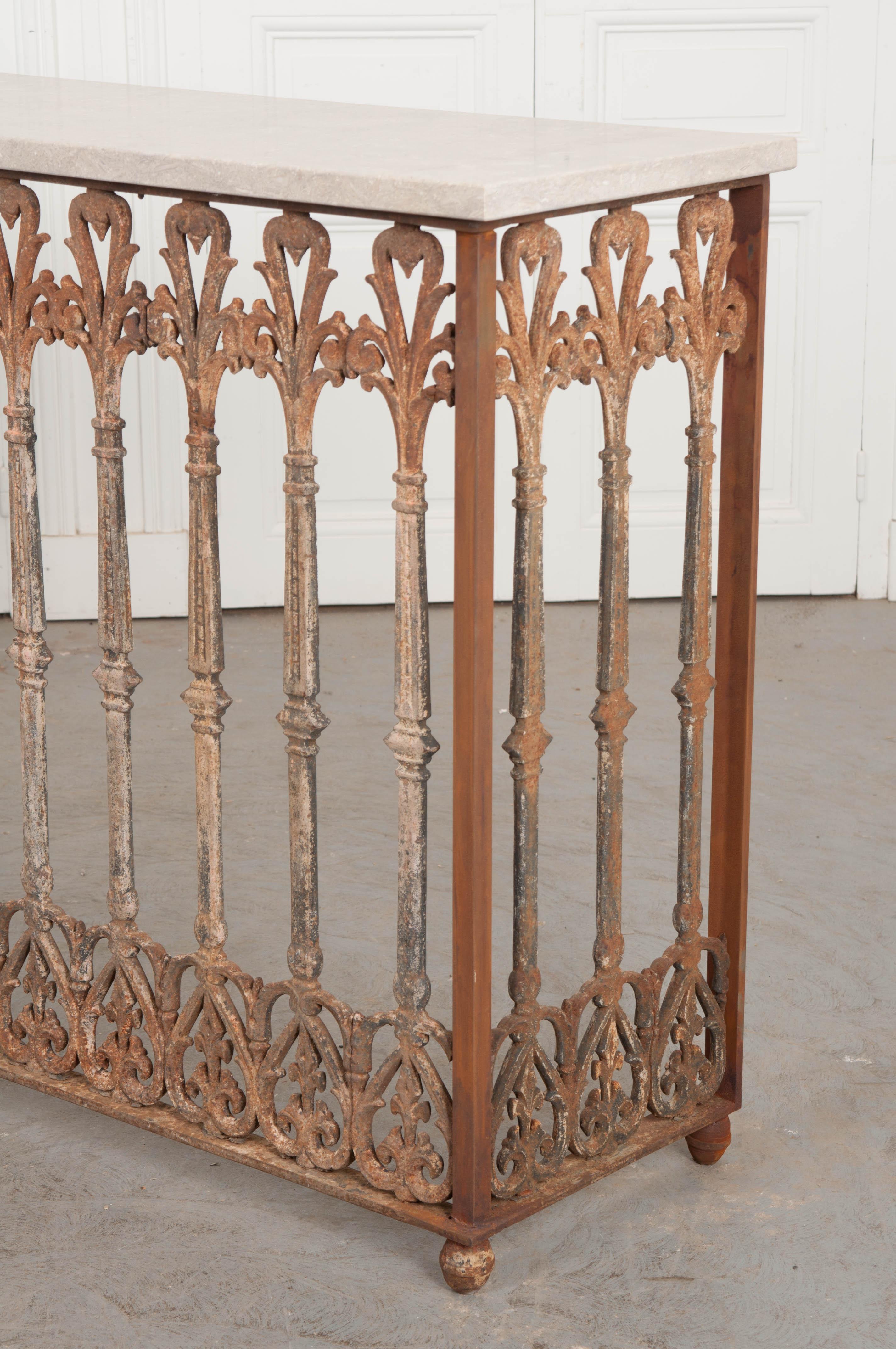 Pair of French 19th Century Iron Consoles 8