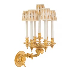 Pair of French 19th Century Louis Philippe St. Seven-Arm Ormolu Sconce