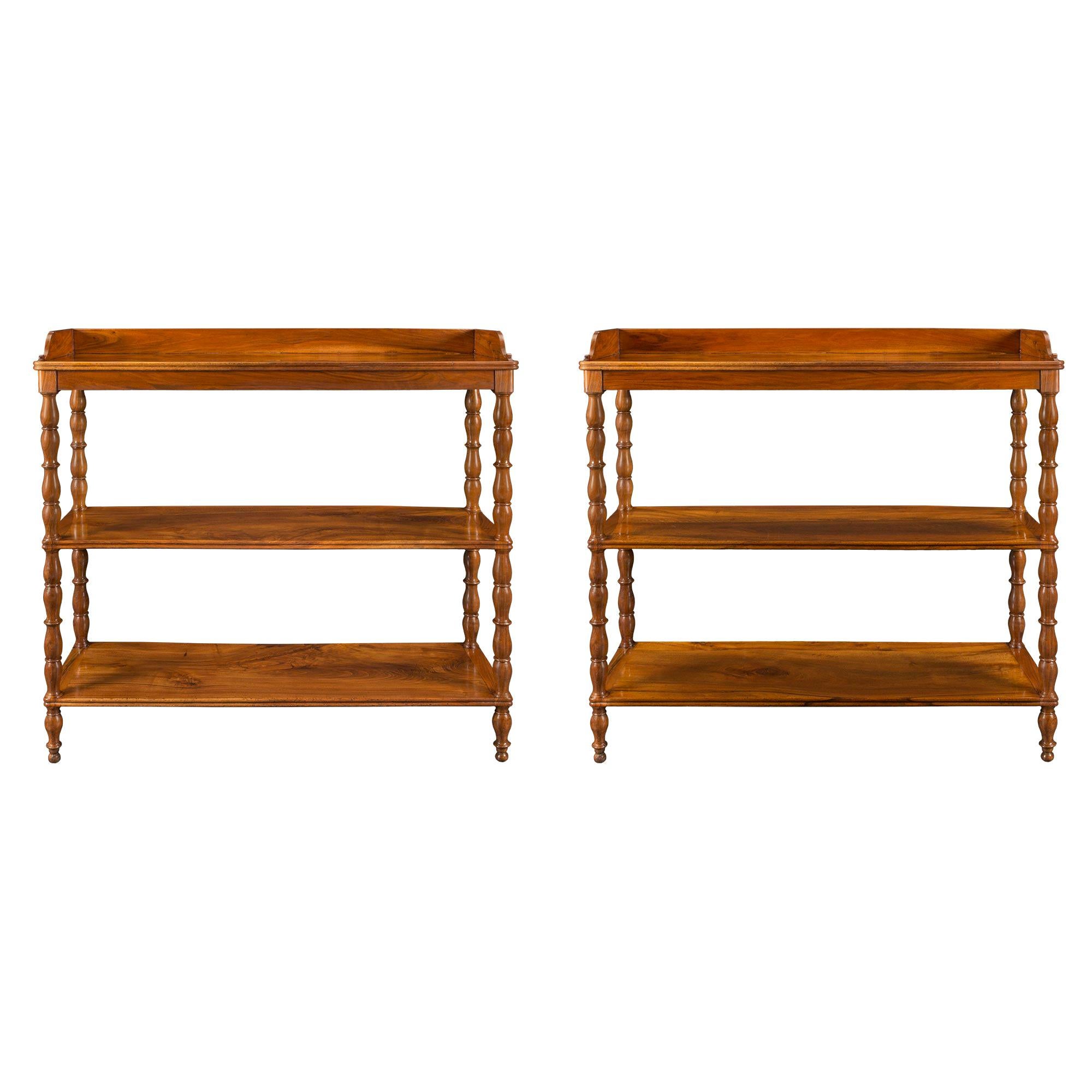 Pair of French 19th Century Louis Philippe St. Walnut Étagères