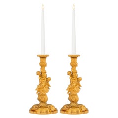 Paar französische Ormolu-Kerzenleuchter aus der Belle Époque des 19.