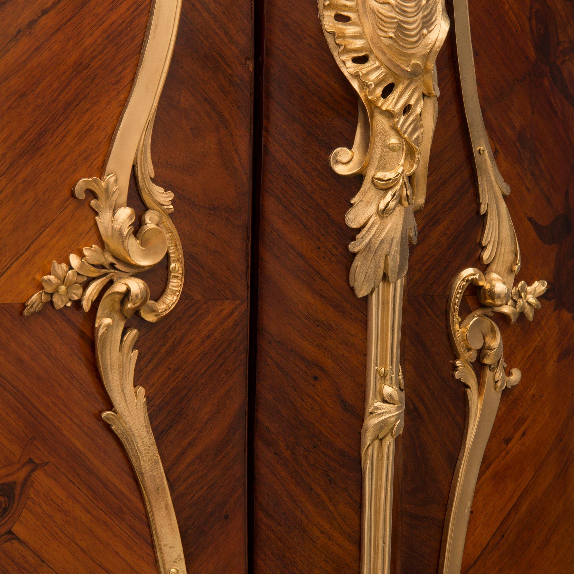 Pair of French 19th Century Louis XV St. Cabinets Attributed to Joseph Zwiener 6