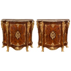 Pair of French 19th Century Louis XV St. Cabinets Attributed to Joseph Zwiener