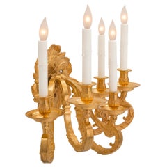 Pair of French 19th Century Louis XV St. Ormolu Sconces