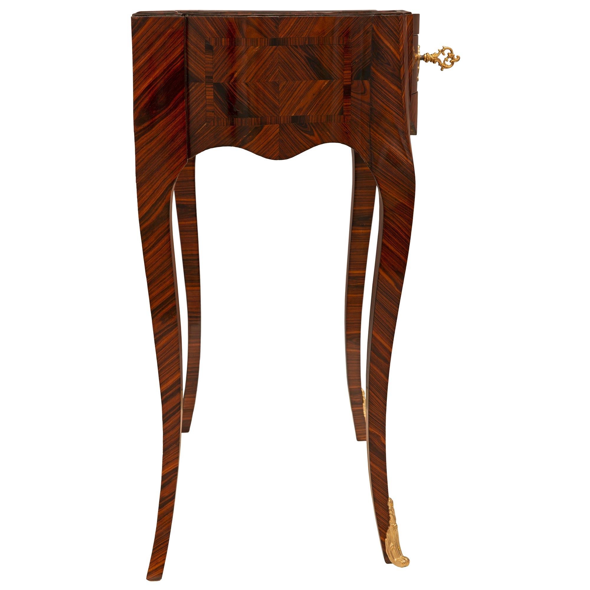Pair Of Italian 19th Century Genovese St. Rosewood And Ormolu Side Tables For Sale 1