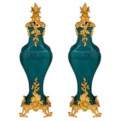 Pair of French 19th Century Louis XV Style Belle Époque Period Vases