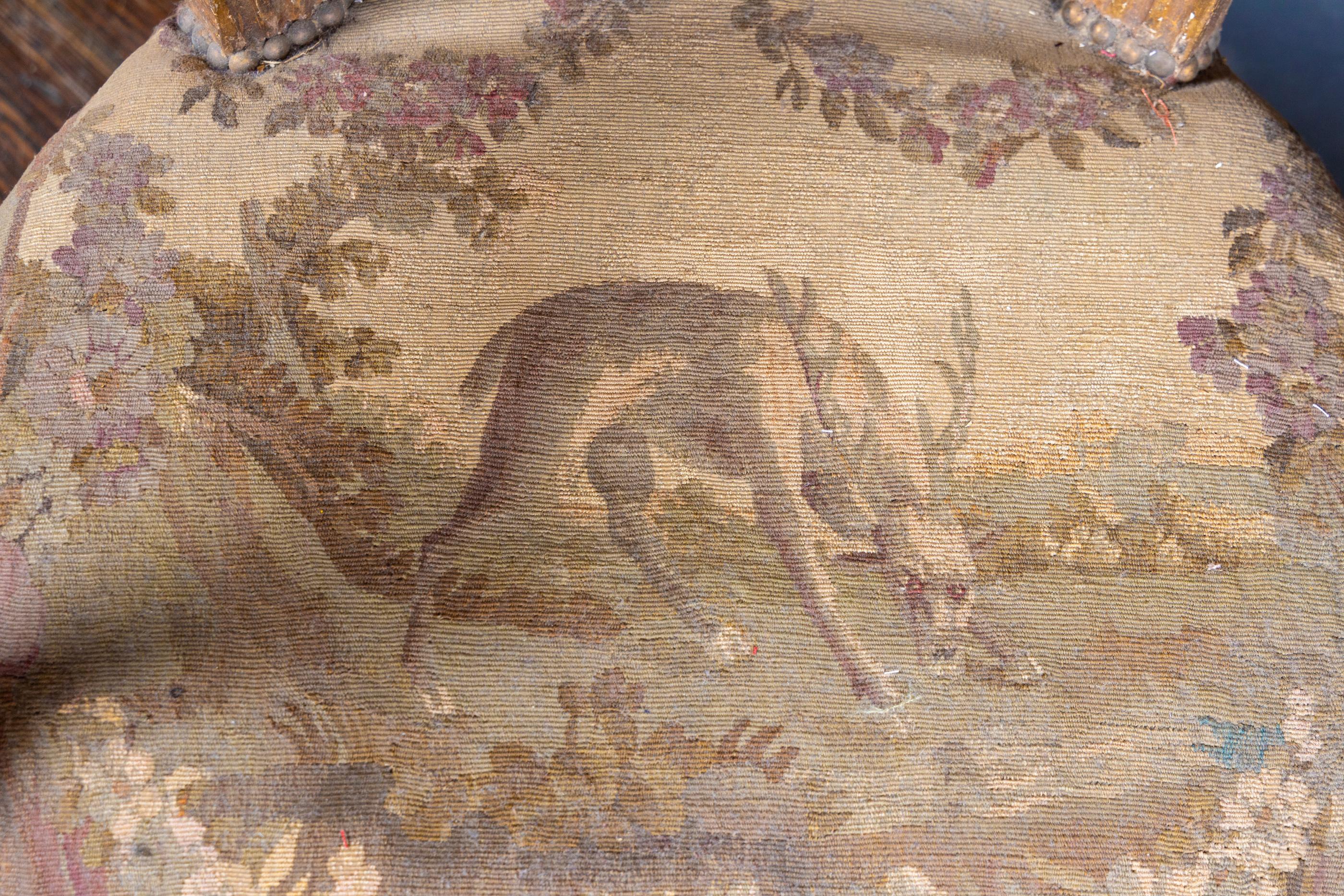 Pair of French 19th Century Louis XVI Gilt Wood Armchairs For Sale 7