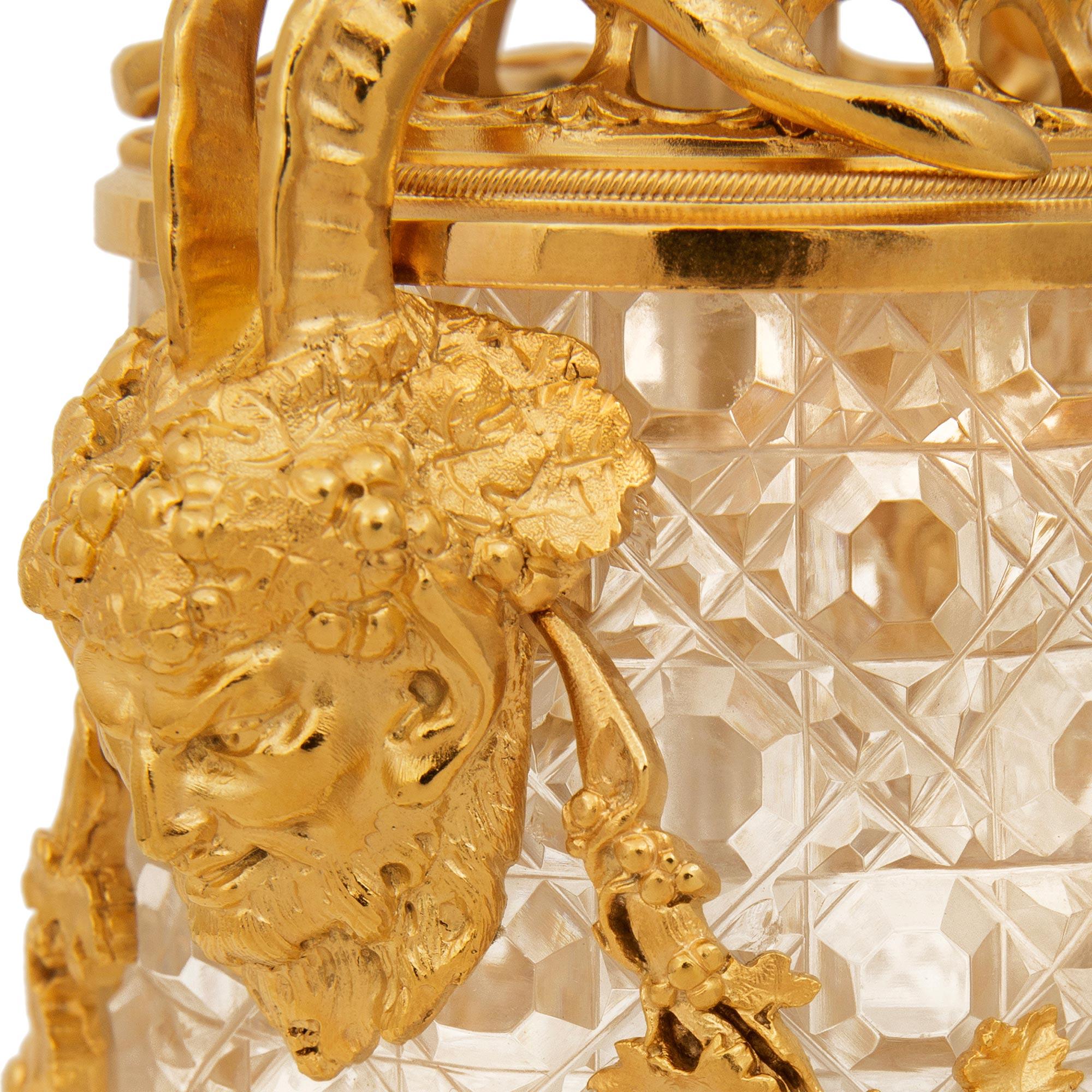 Paire de lampes en cristal et bronze doré de Baccarat du XIXe siècle, de style Louis XVI en vente 2