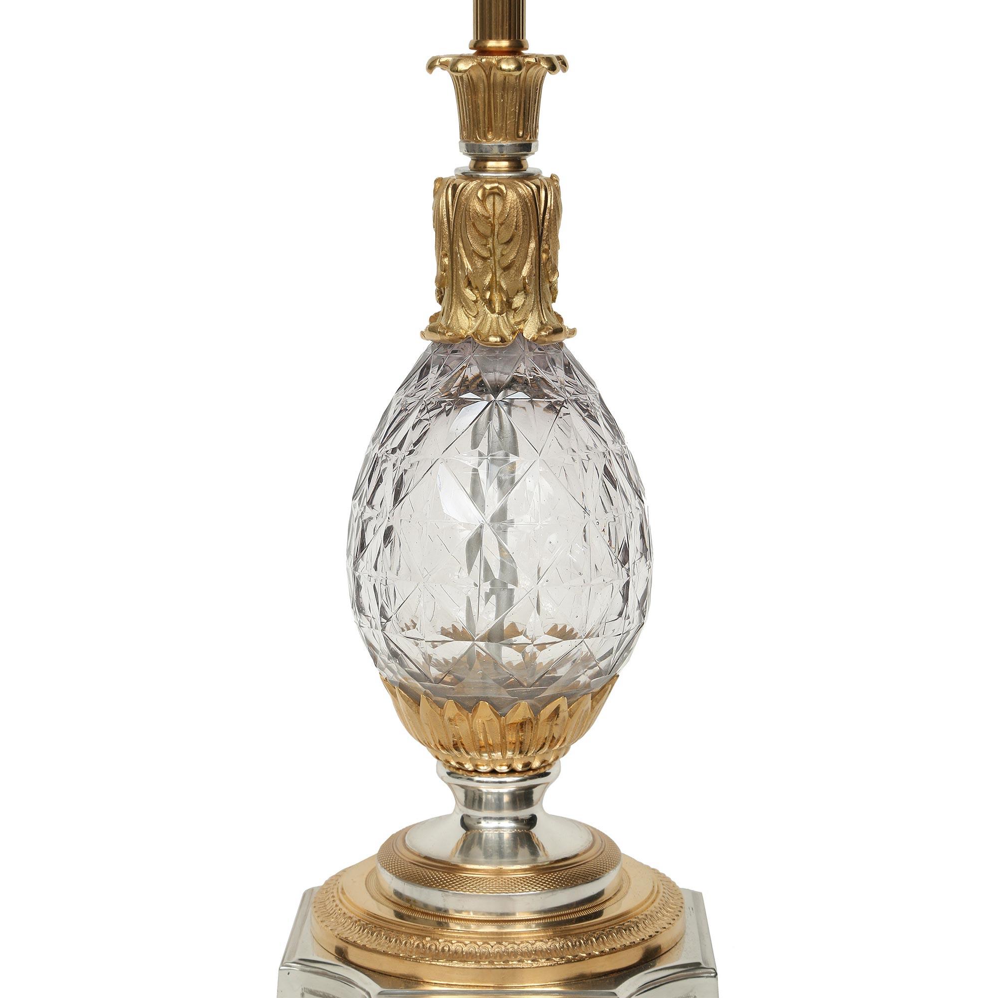 Pair of French 19th Century Louis XVI St. Baccarat Crystal Lamps For ...