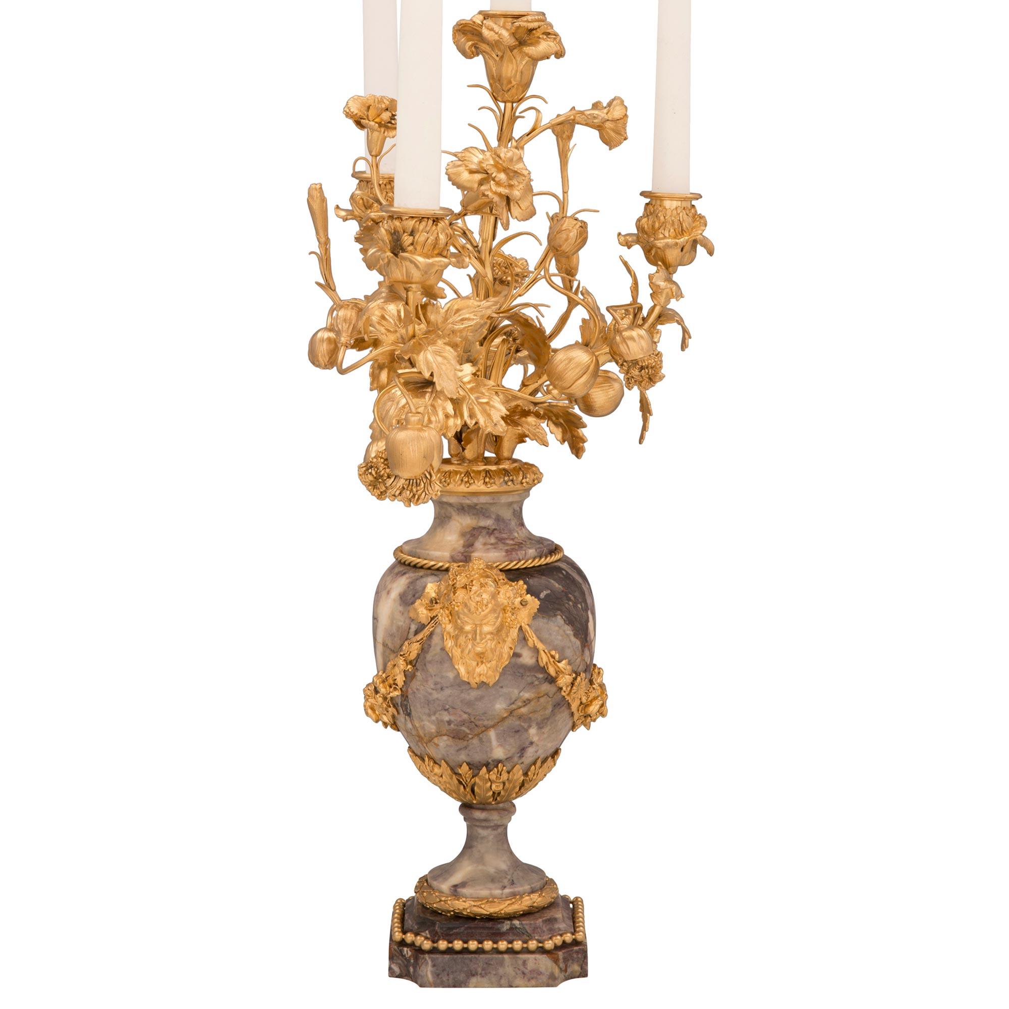 Pair of French 19th Century Louis XVI St. Belle Époque Period Candelabras In Good Condition For Sale In West Palm Beach, FL