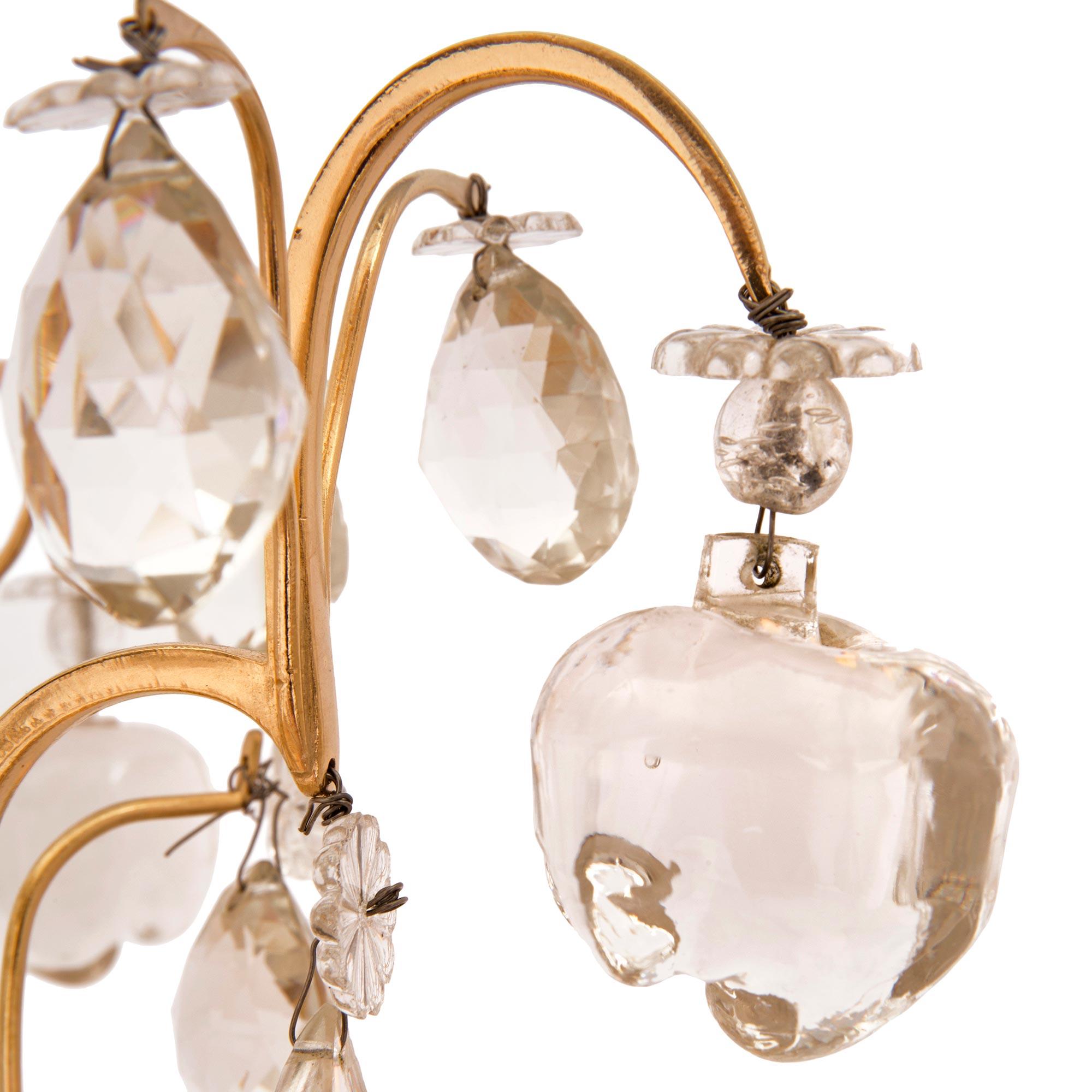 Pareja de lámparas girandole francesas del siglo XIX de estilo Luis XVI Belle Époque en Bueno estado para la venta en West Palm Beach, FL
