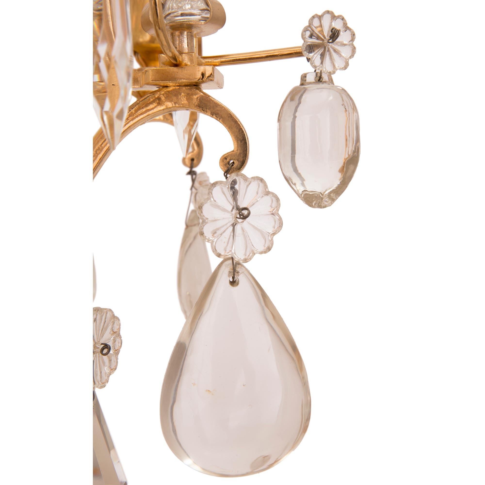 Pair of French 19th Century Louis XVI St. Belle Époque Period Girandole Lamps For Sale 4