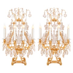 Paire de lampes girandoles françaises d'époque Louis XVI du 19ème siècle de style Belle poque