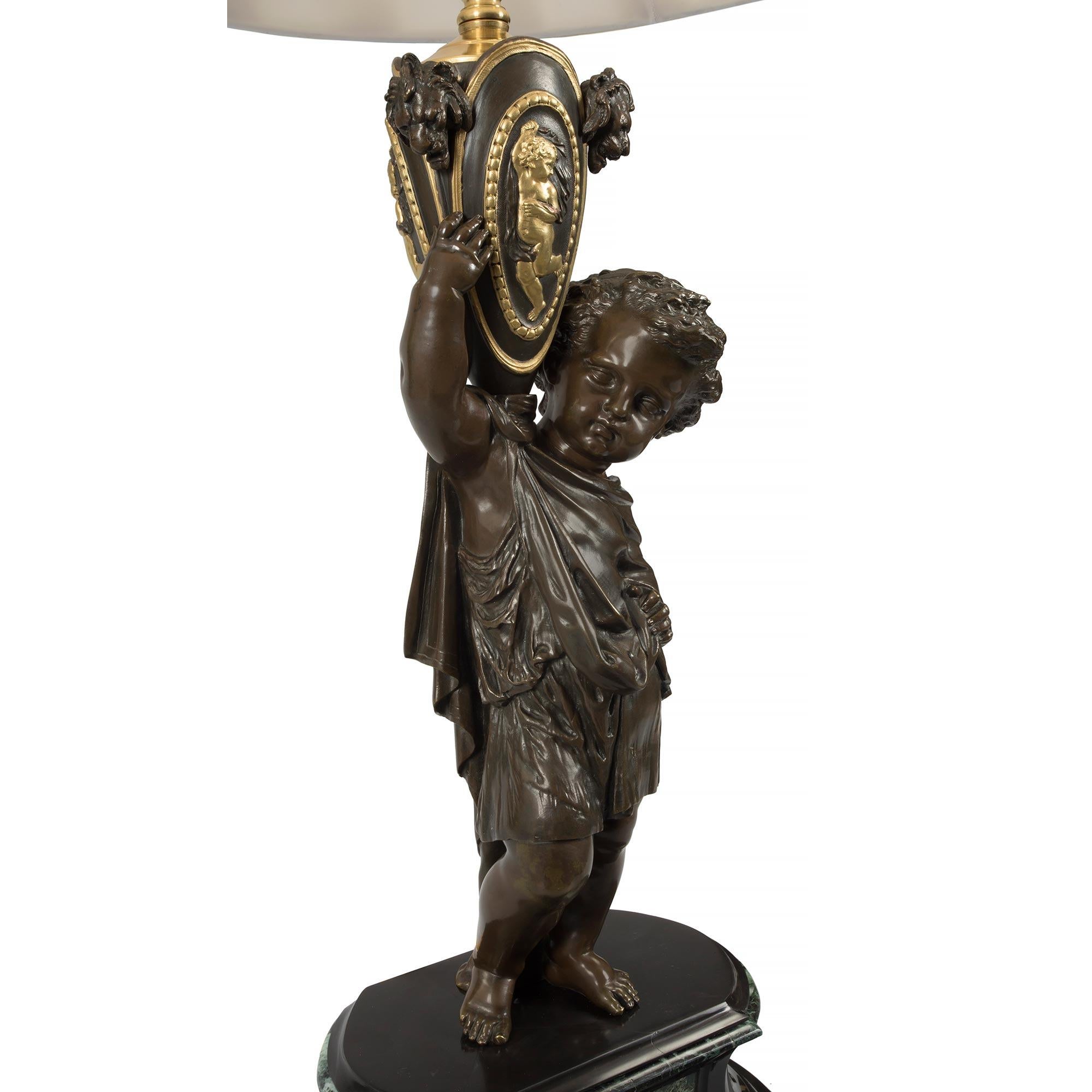 Pair of French 19th Century Louis XVI St. Belle Époque Period Lamps For Sale 1