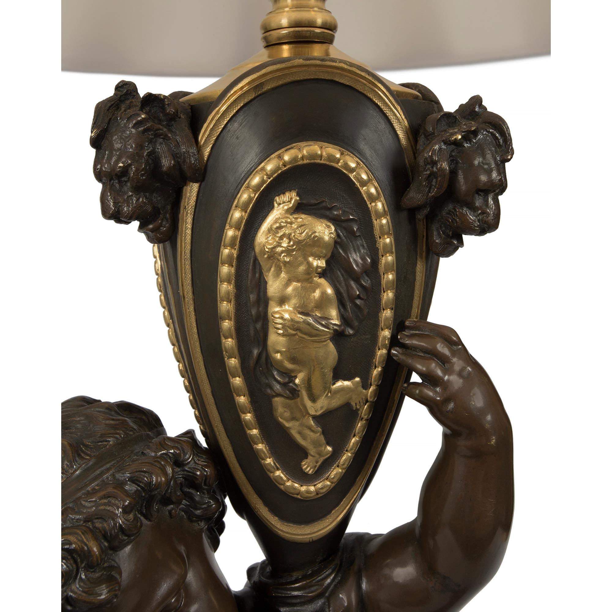 Pair of French 19th Century Louis XVI St. Belle Époque Period Lamps For Sale 3