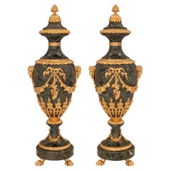 Pair of French 19th Century Louis XVI St. Belle Époque Period Urns