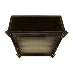 Pair of French 19th Century Louis XVI St. Ebony Cabinet Vitrines