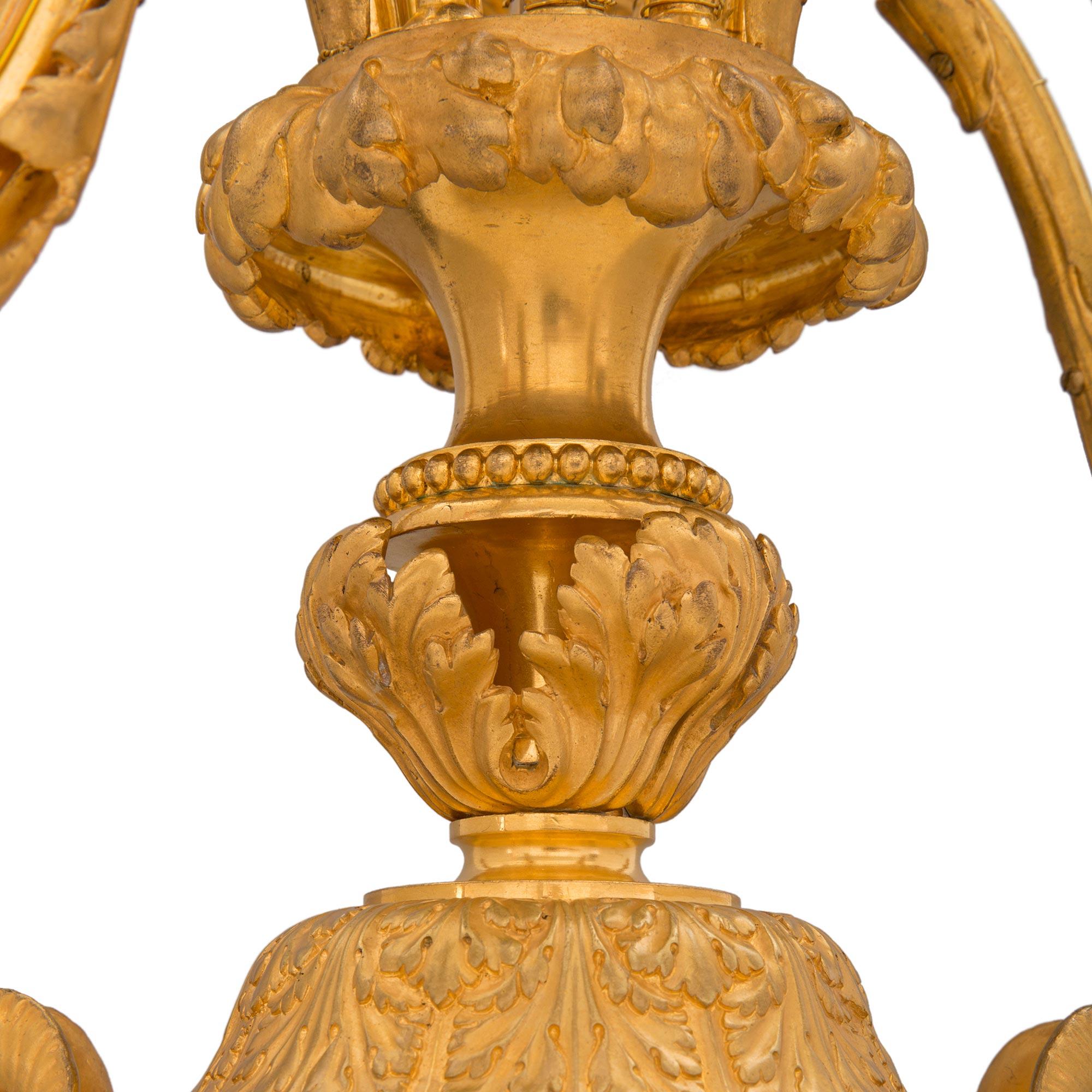 Pair of French 19th Century Louis XVI St. Electrified Ormolu Candelabras For Sale 1