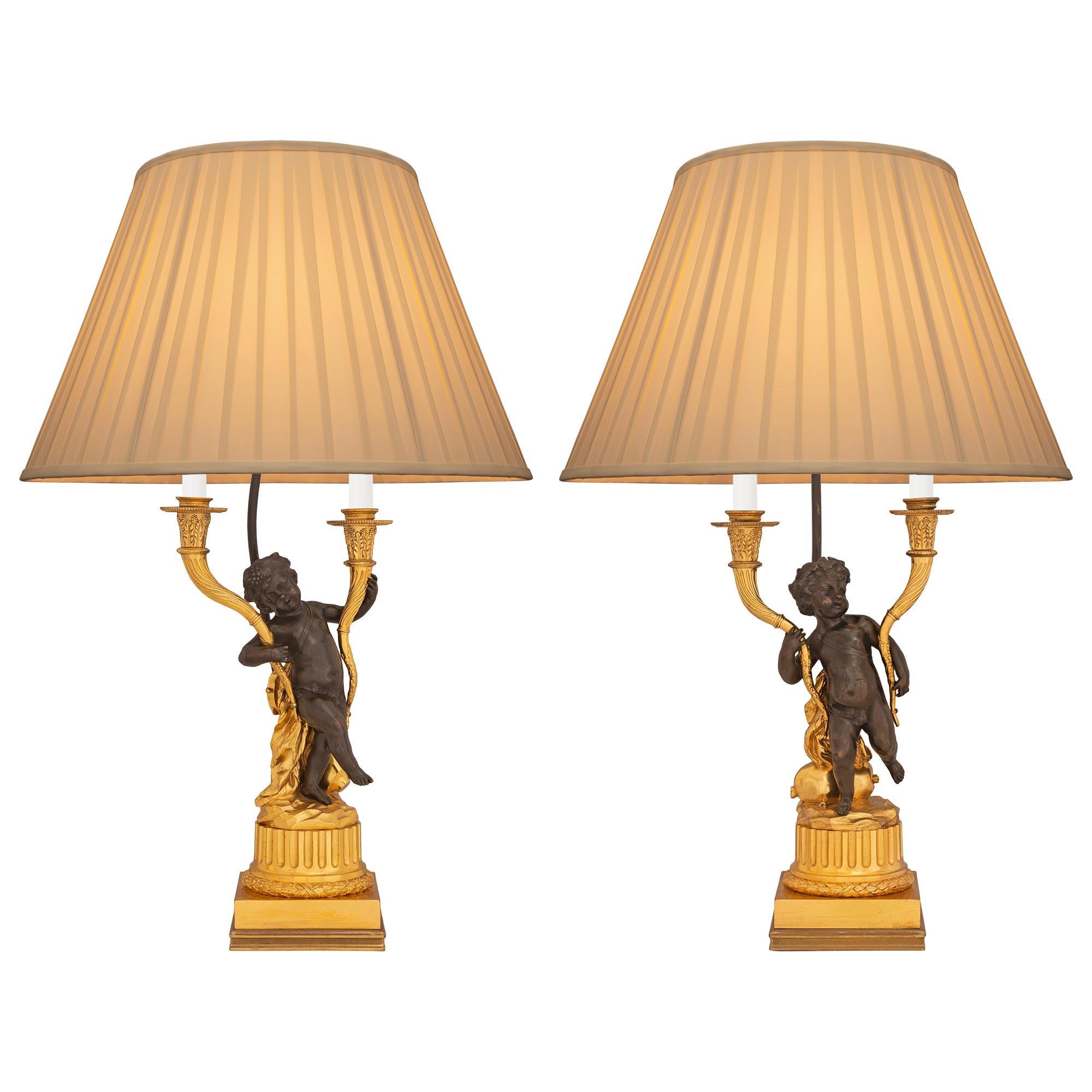 Pair of French 19th Century Louis XVI St. Lamps For Sale 5