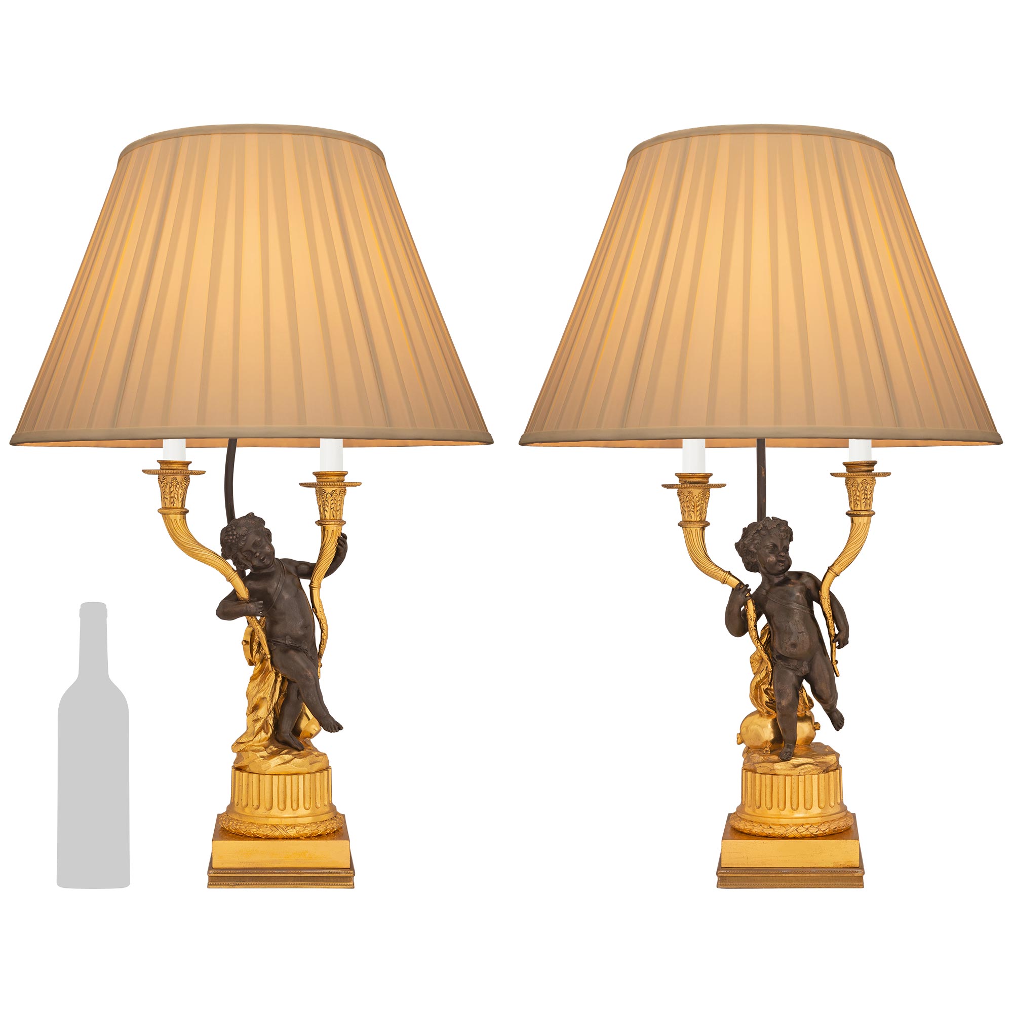 Pair of French 19th Century Louis XVI St. Lamps For Sale