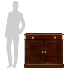 Pair of French 19th Century Louis XVI St. Mahogany and Ormolu Cabinets