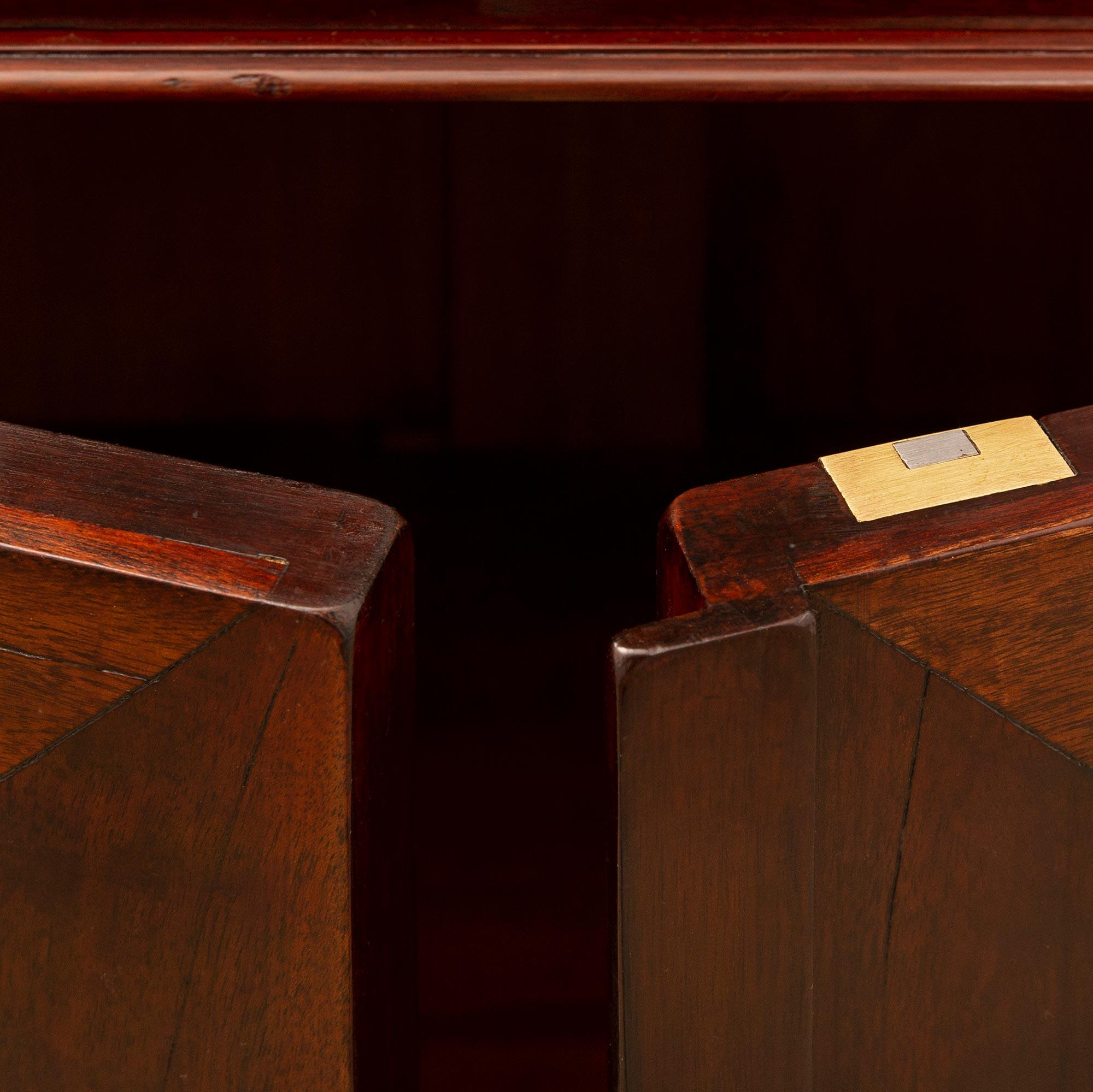 Pair of French 19th Century Louis XVI St. Mahogany and Ormolu Cabinets For Sale 6