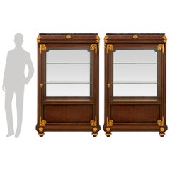 Used Pair of French 19th Century Louis XVI St. Mahogany and Ormolu Cabinets