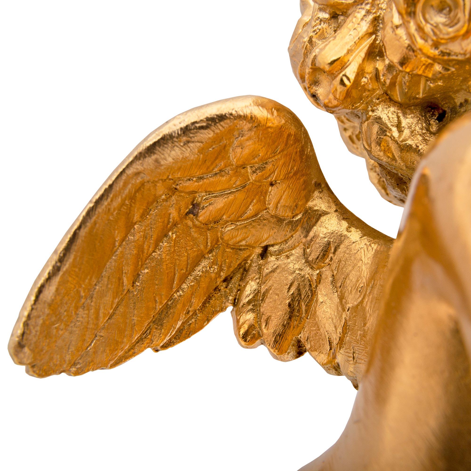 Coppia di statue in marmo e ormolu di stile Luigi XVI del XIX secolo in vendita 2