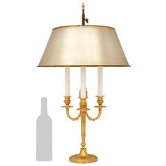 coppia di lampade Bouillotte ormolu francesi del XIX secolo Luigi XVI st.