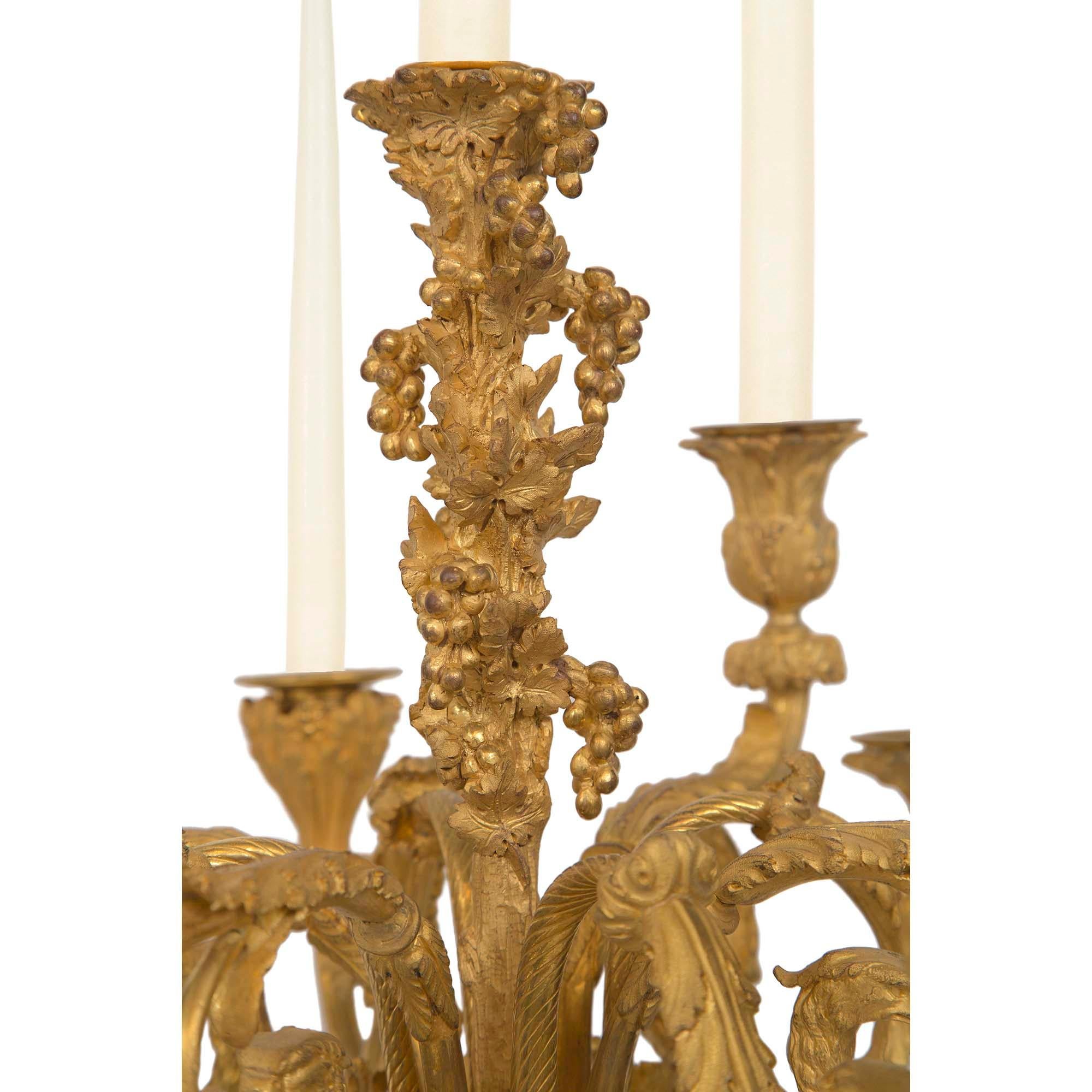 Pair of French 19th Century Louis XVI St. Ormolu, Bronze and Marble Candelabras For Sale 2