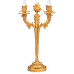 Pair Of French 19th Century Louis XVI St. Ormolu Candelabras
