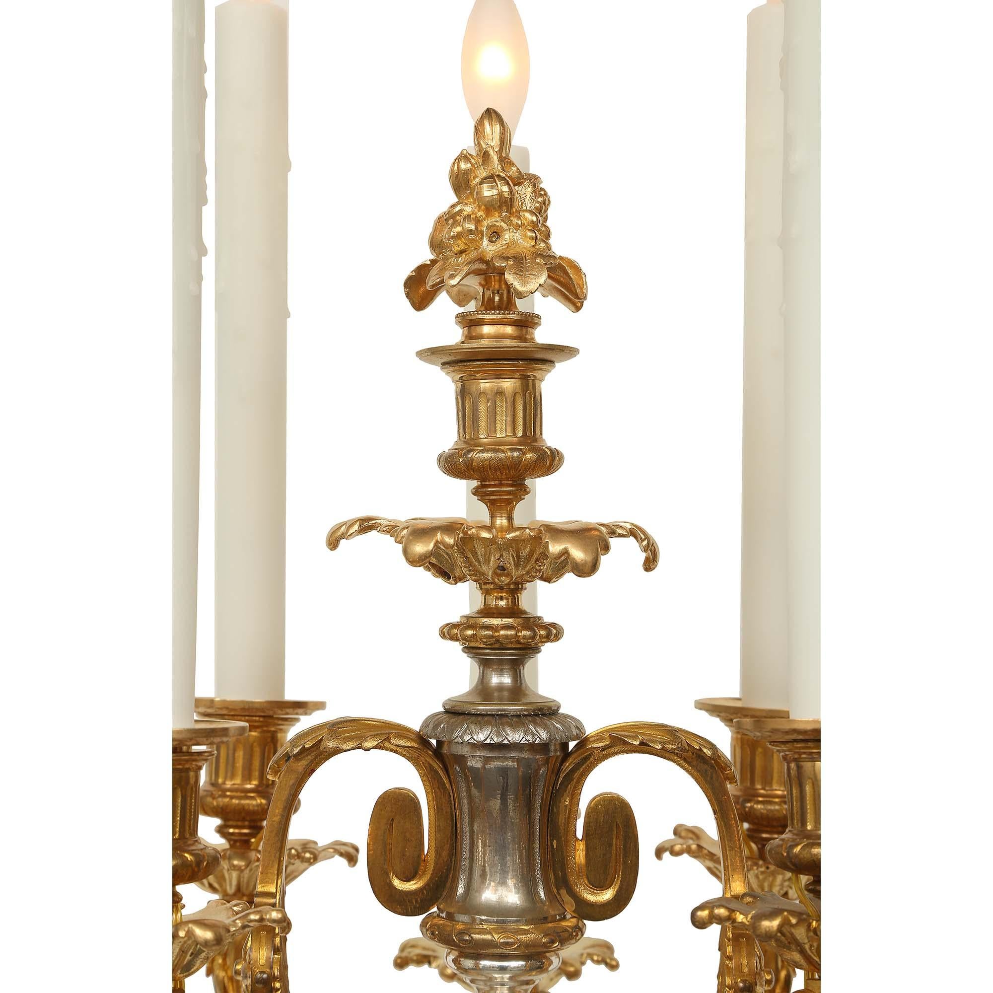 Pair Of French 19th Century Louis XVI St. Ormolu Candelabras Lamps In Good Condition For Sale In West Palm Beach, FL