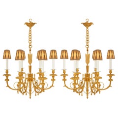 Paar französische Ormolu-Kronleuchter im Stil Louis XVI des 19.
