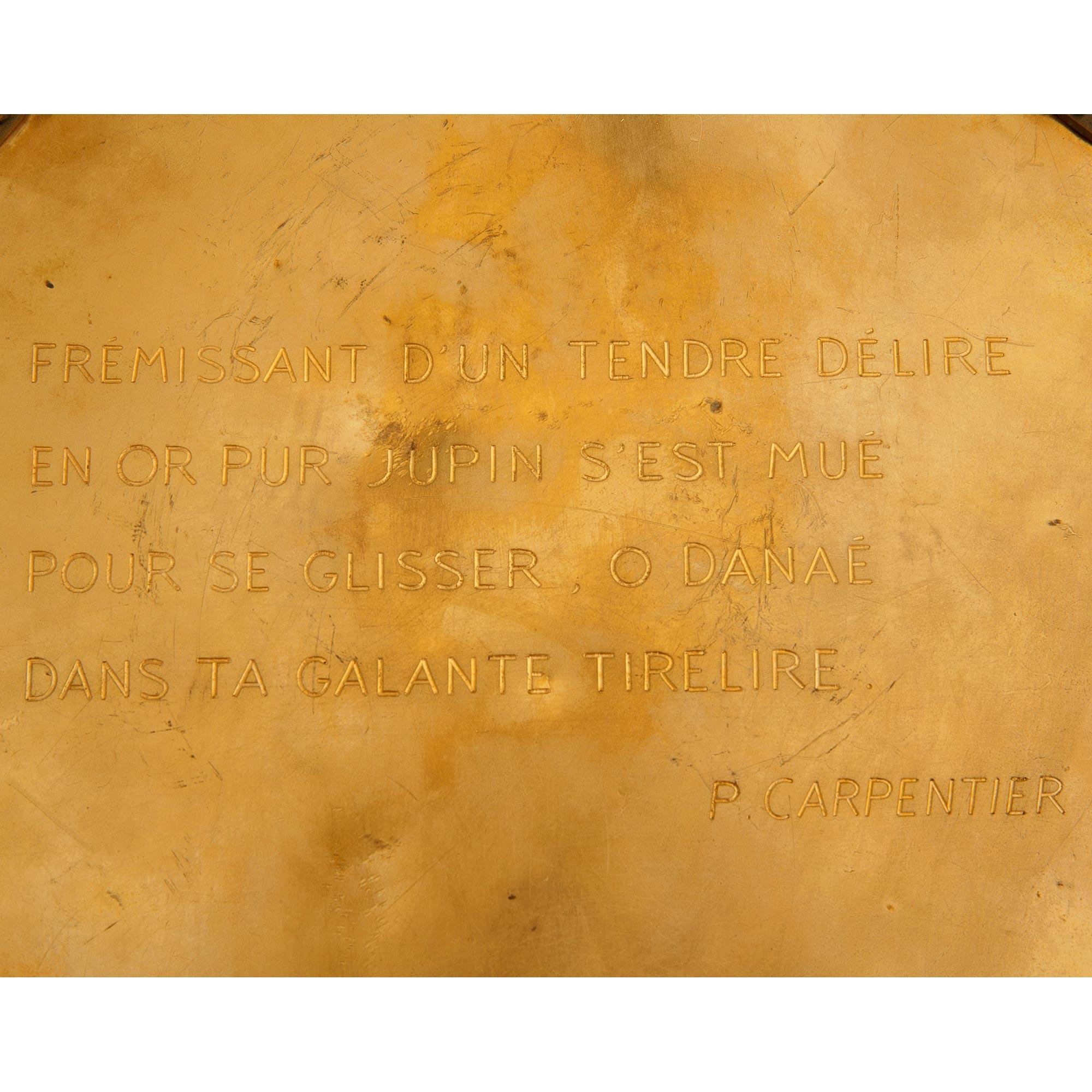 Paire de plaques en bronze doré de style Louis XVI du XIXe siècle en vente 5