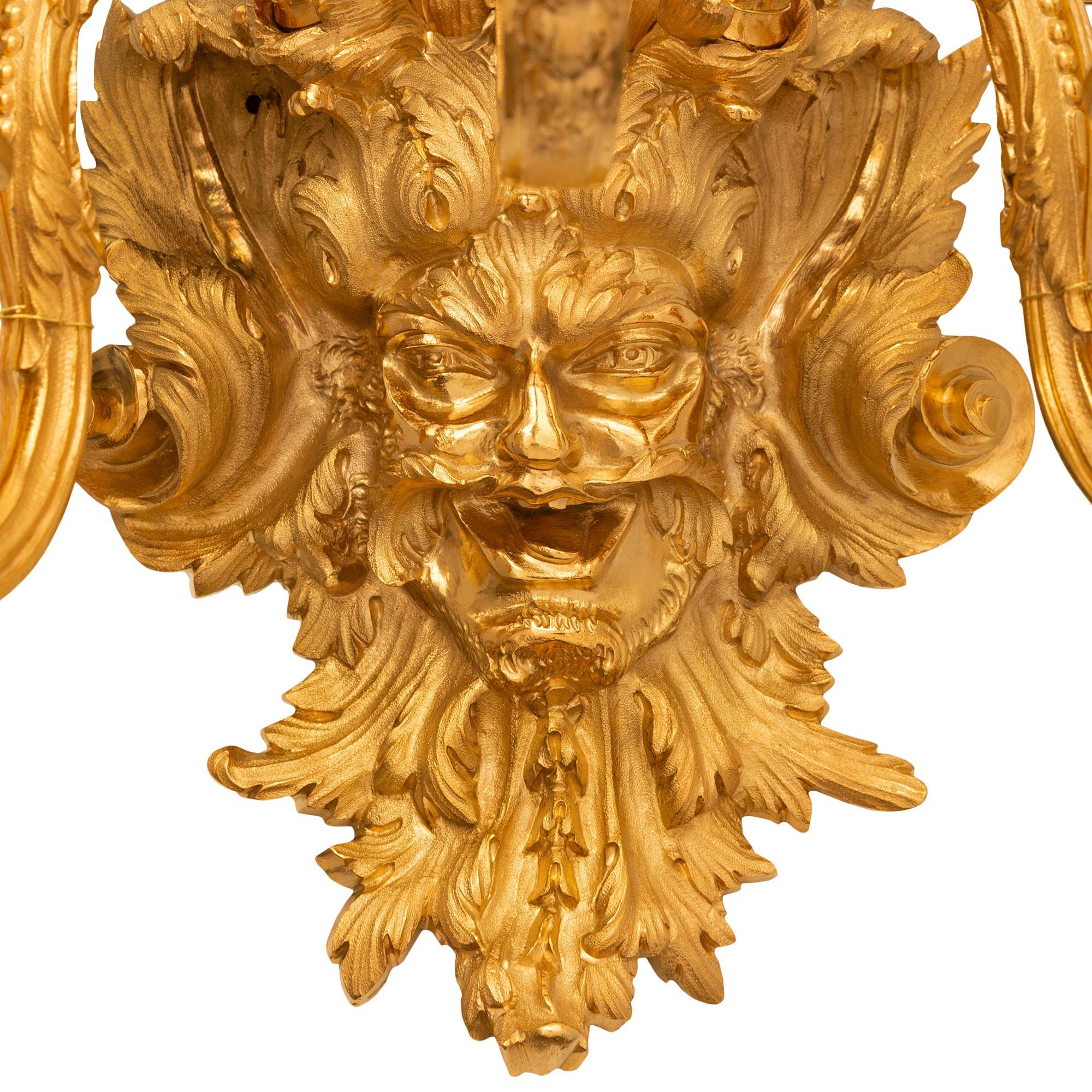 Pair Of French 19th Century Louis XVI St. Ormolu Sconces For Sale 4