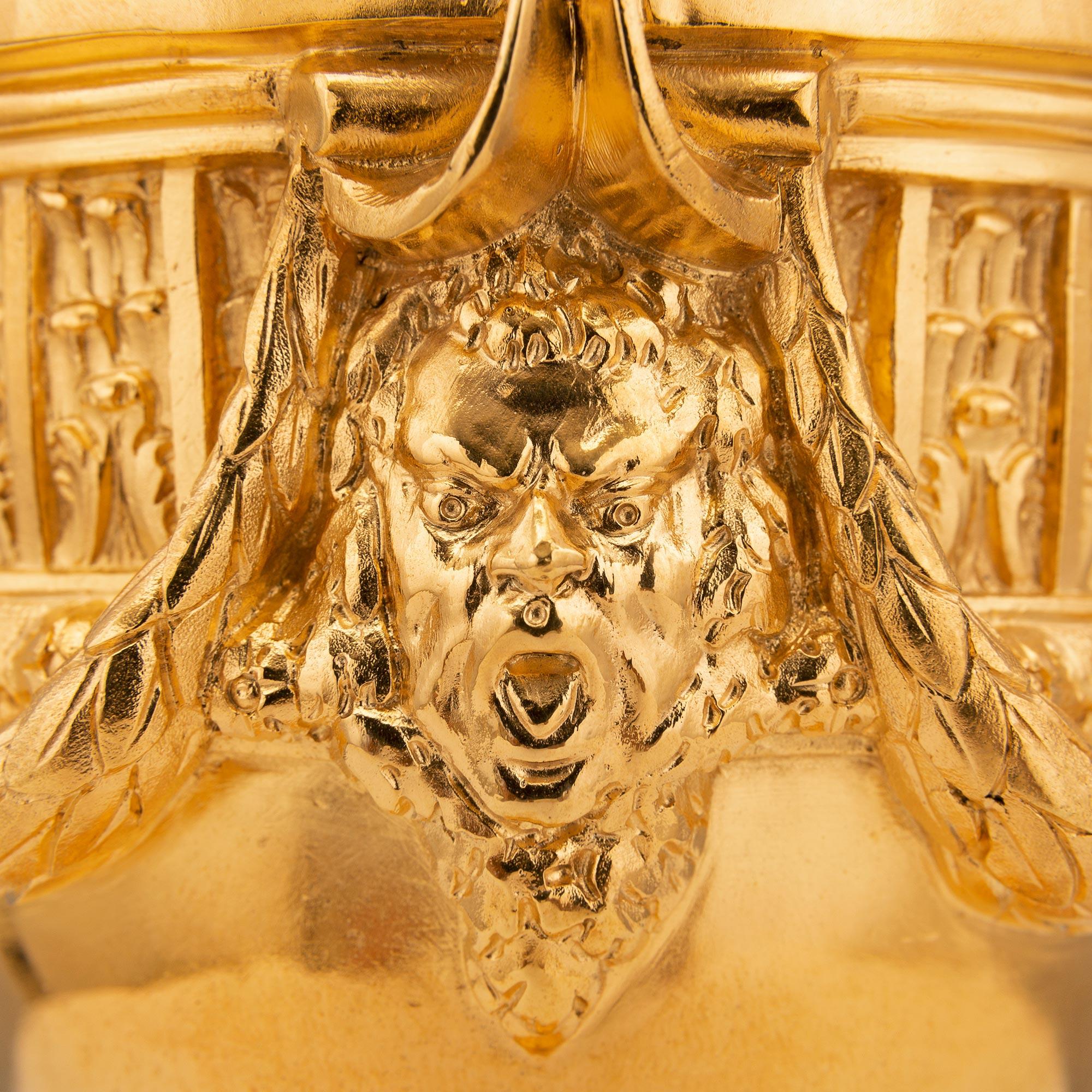 Pair of French 19th Century Louis XVI St. Ormolu Vases For Sale 5