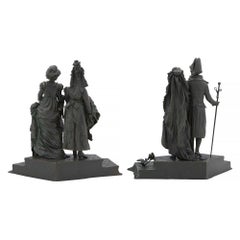 Pair of French 19th Century Louis XVI St. Patinated Bronze Sculptures