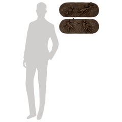 pair of French 19th century Louis XVI st. Patinated Bronze wall plaques