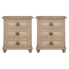 Pair of French 19th Century Louis XVI St. Patinated Commodes / End Tables