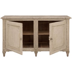 Pair Of French 19th Century Louis XVI St. Patinated Wood Buffets