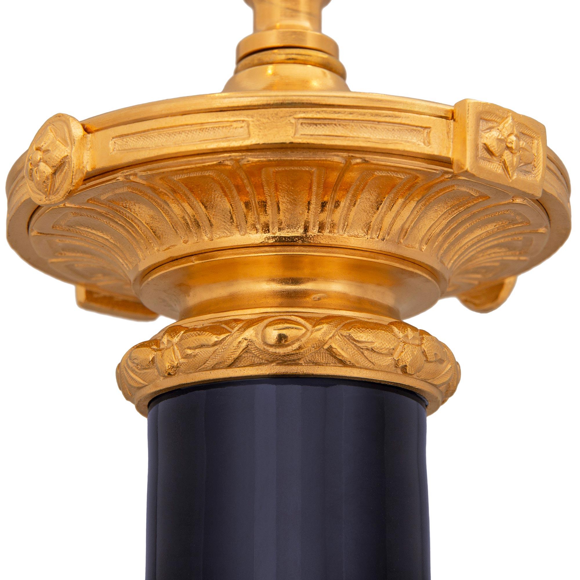 pair of French 19th century Louis XVI st. Sévres Porcelain and Ormolu lamps For Sale 1