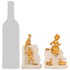 pair of French 19th century Louis XVI st. Sèvres Porcelain and Ormolu statuettes