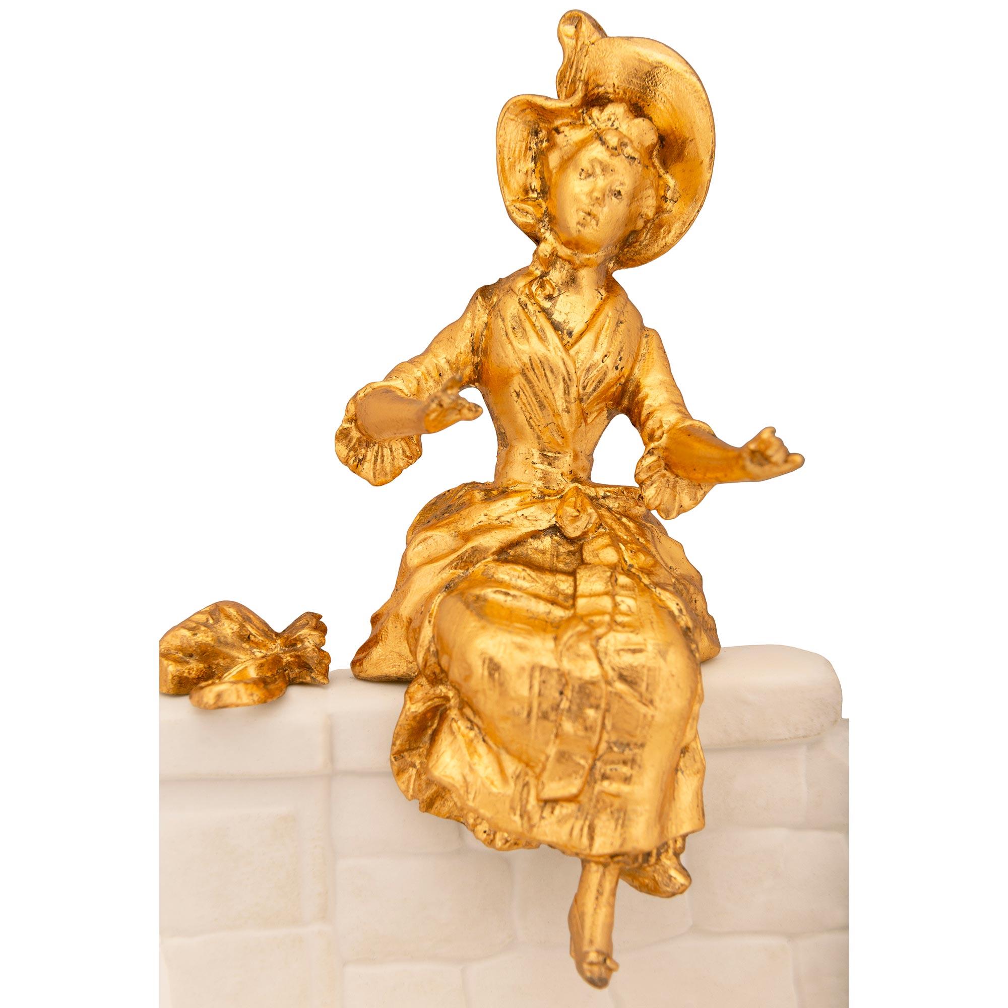 pair of French 19th century Louis XVI st. Sèvres Porcelain and Ormolu statuettes In condizioni buone in vendita a West Palm Beach, FL