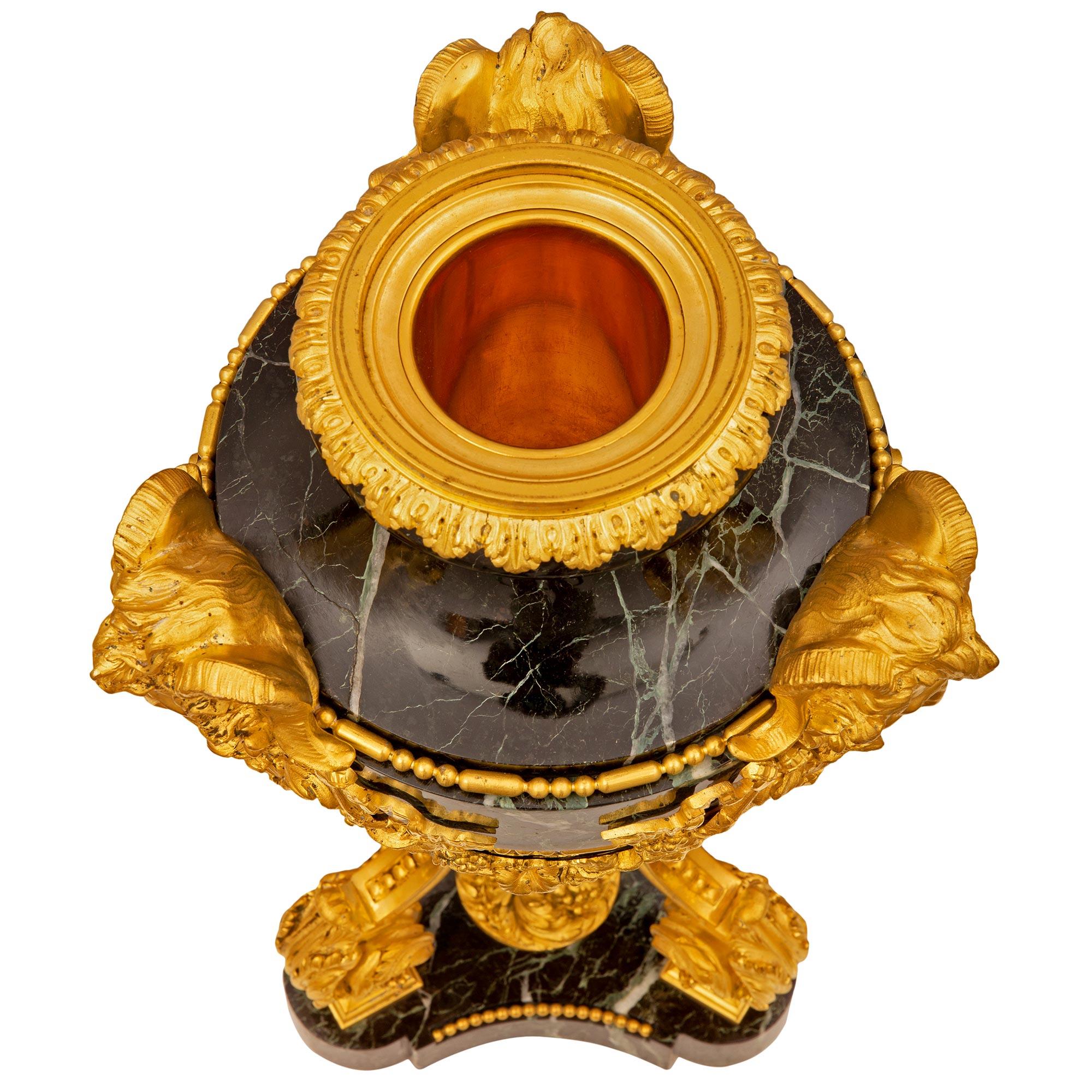 Ormolu Pair of French 19th Century Louis XVI Style Belle Époque Period Cassolettes For Sale